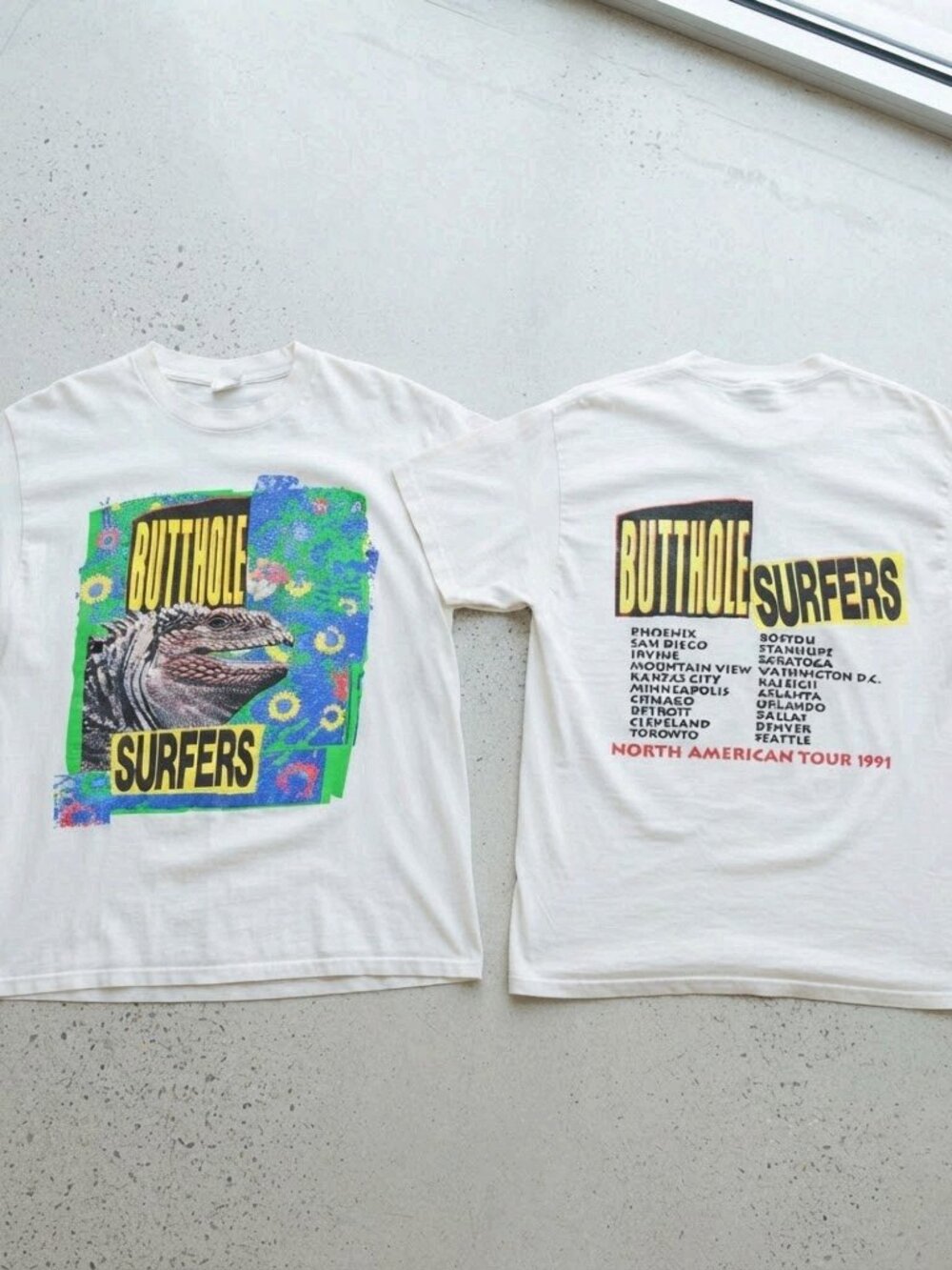 Vintage 1991 Butthole Surfers Iguana North American Tour Shirt